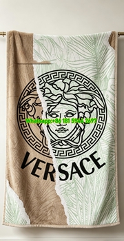Earthy Brown and Sage Green Versace Torn Paper Print Fleece Throw Blanket IMG_1383
